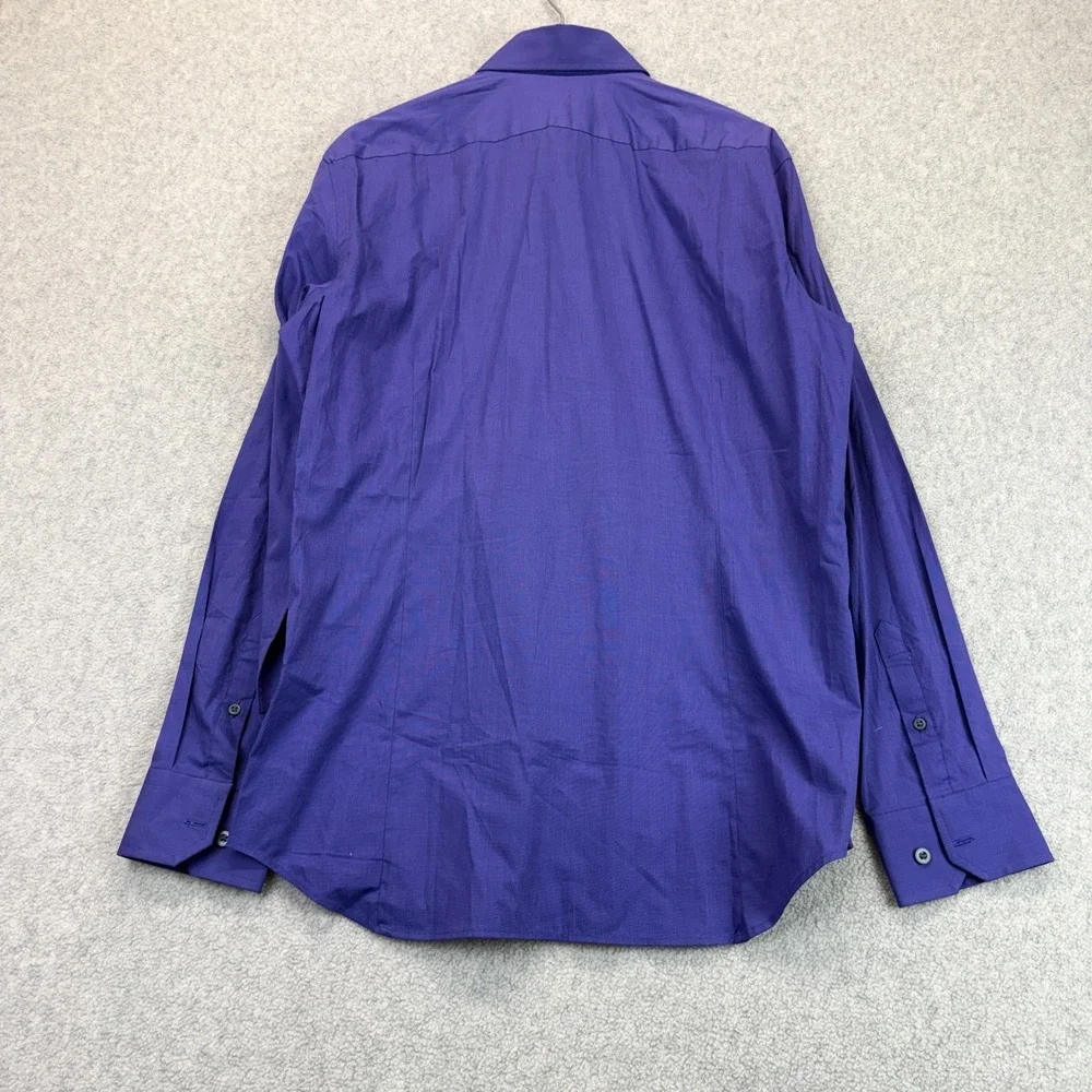 Banana Republic Mens Button Up Shirt Purple Long Sleeve Stretch Slim Fit M